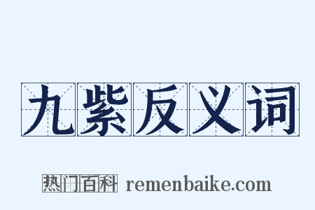 九紫反义词是什么意思的图片